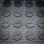50mm Round Slotted Plastic Bases 3d Print