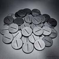 50mm Round Slotted Plastic Bases 3d Print
