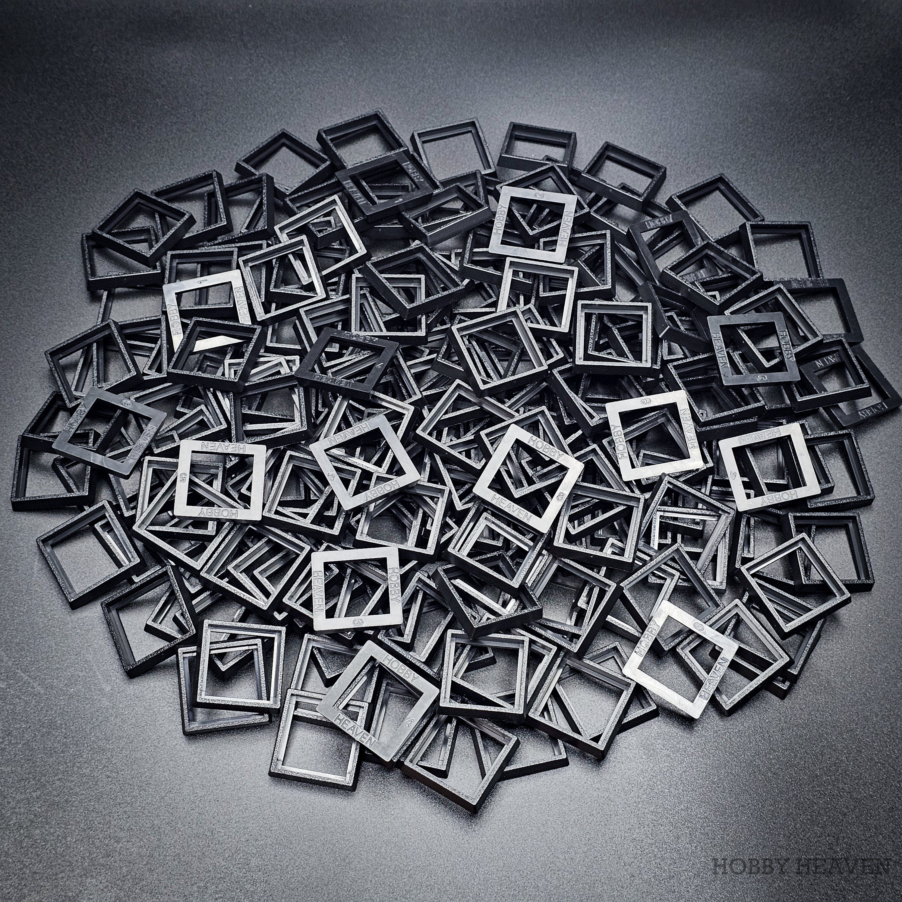 25–30mm Square Base Adapters | Injection Moulded | No Rebasing Required | Fits Popular Fantasy Miniatures