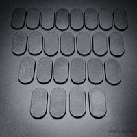 50x25mm Pill Plain Black PLA Plastic Bases 3d Print
