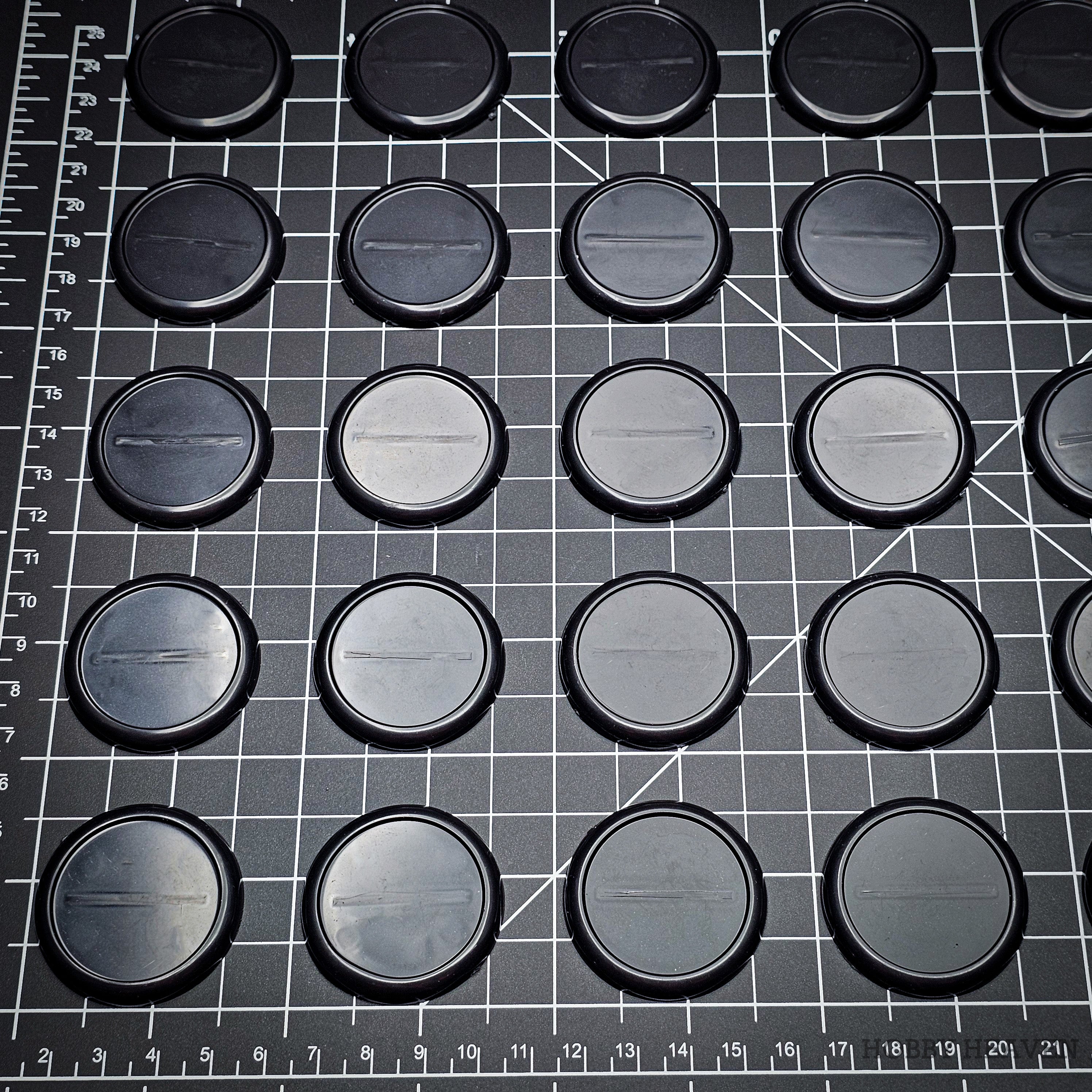 40mm Wide Lip Round Plastic Bases