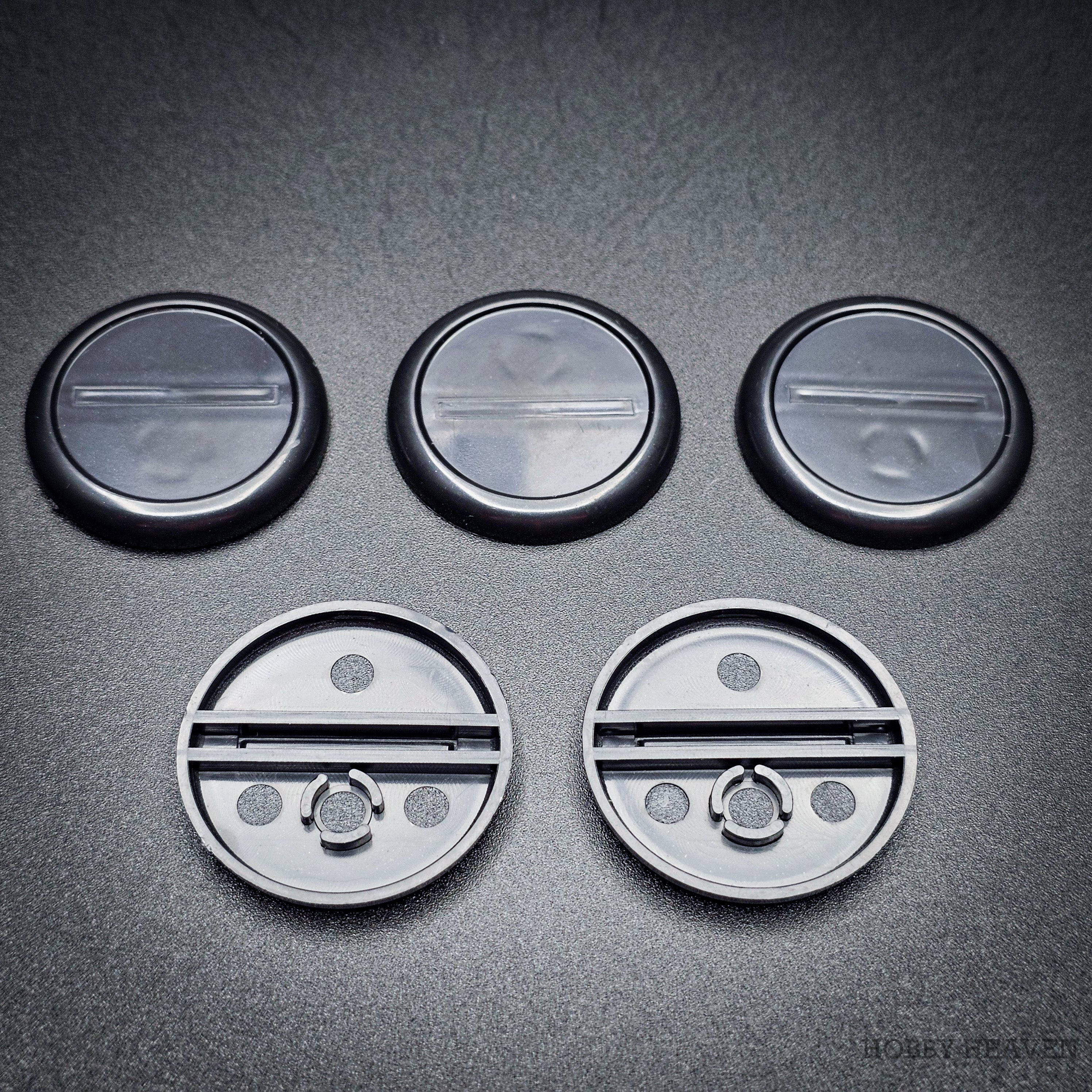 30mm Wide Lip Round Plastic Bases