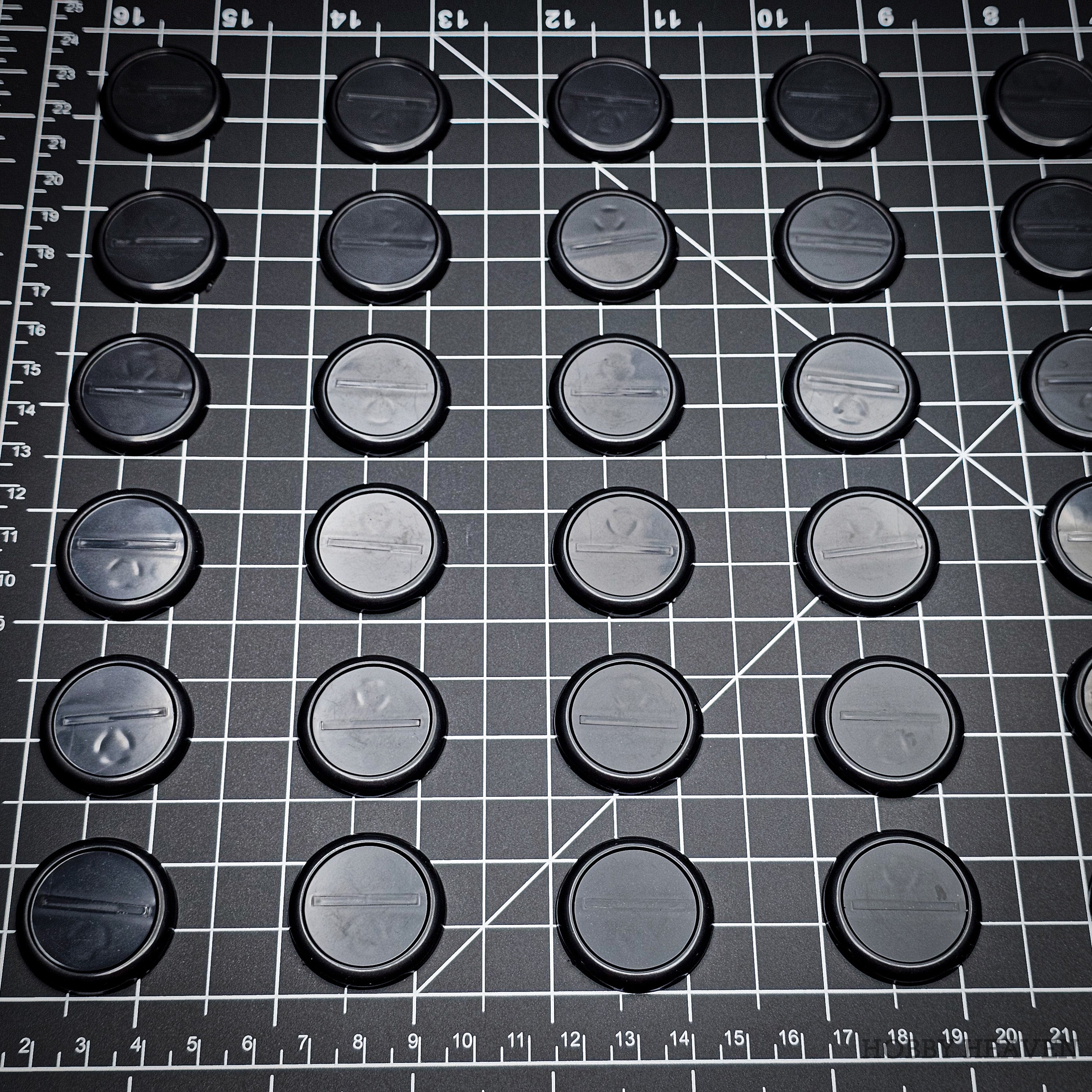 30mm Wide Lip Round Plastic Bases