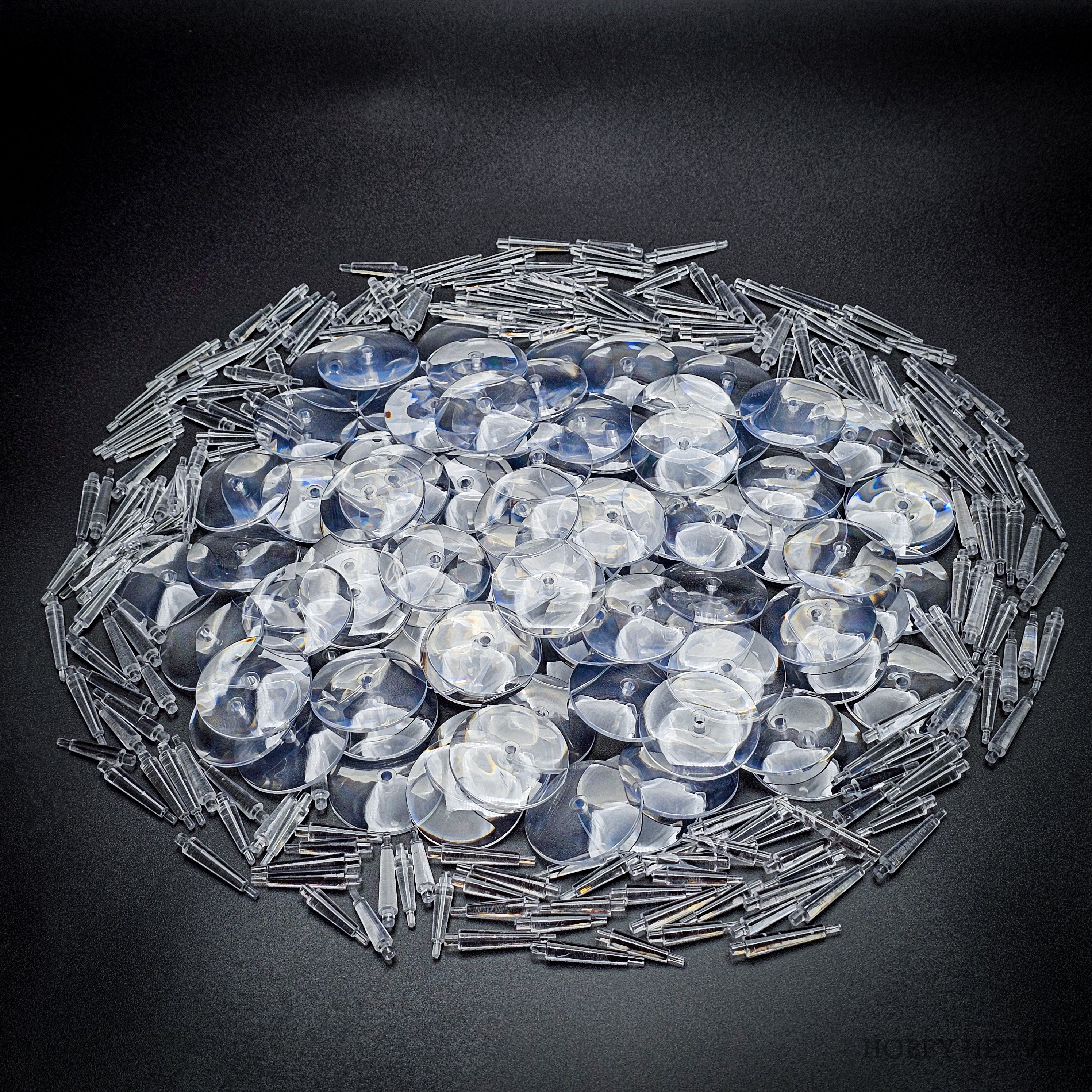 32mm Round Flying Clear Plastic Base