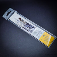 Winsor & Newton Galeria Short Handle Brush Set – 5-Pack (One Stroke 6mm, One Stroke 3mm, Round 6, Round 2, Round 0)
