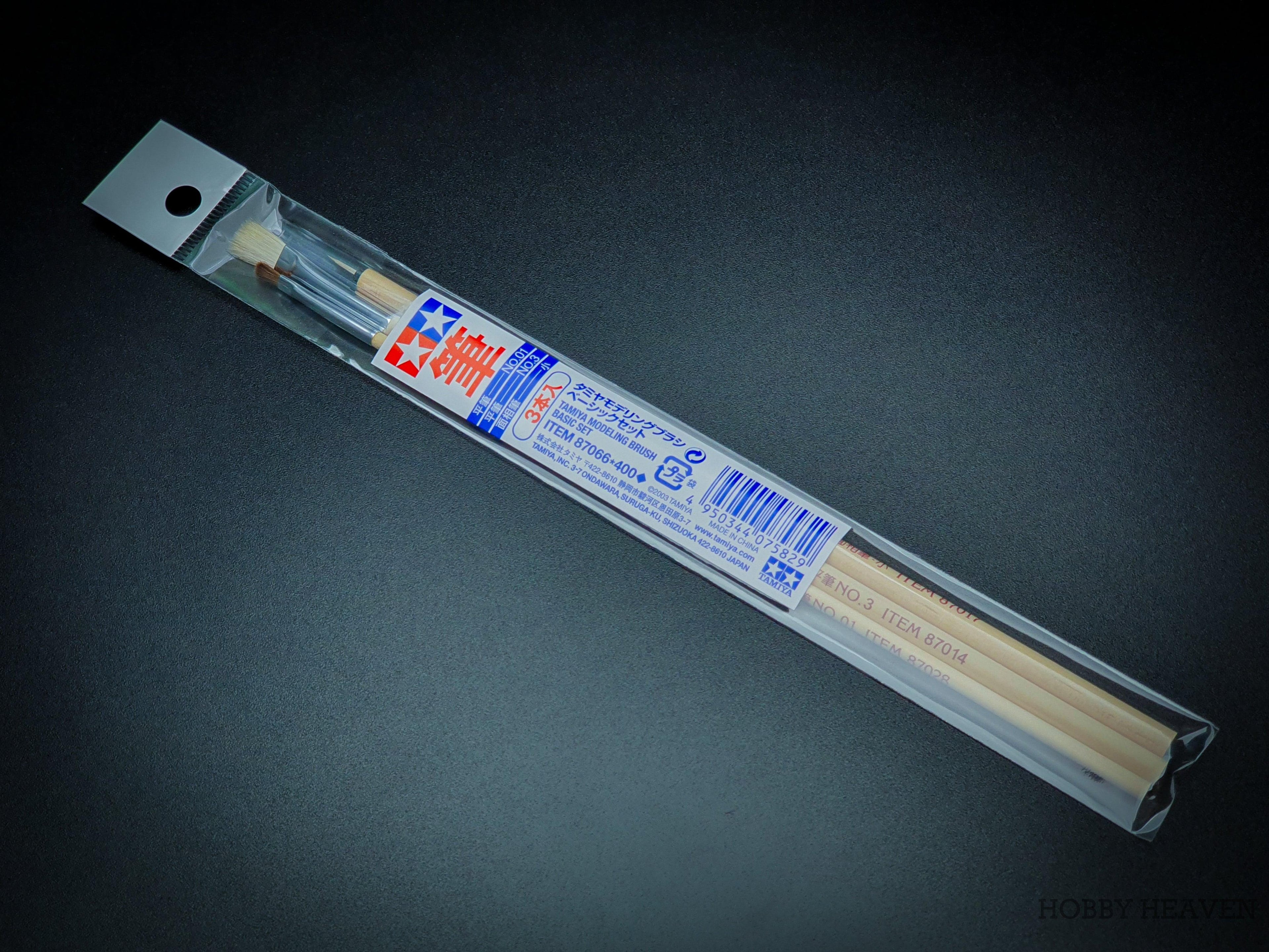 Tamiya Modelling Brush Basic Set 3 Brushes 87066 - Hobby Heaven