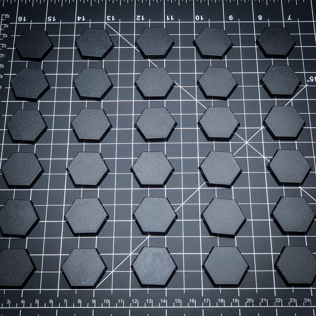 30mm Hexagonal Plain Plastic Bases - Hobby Heaven