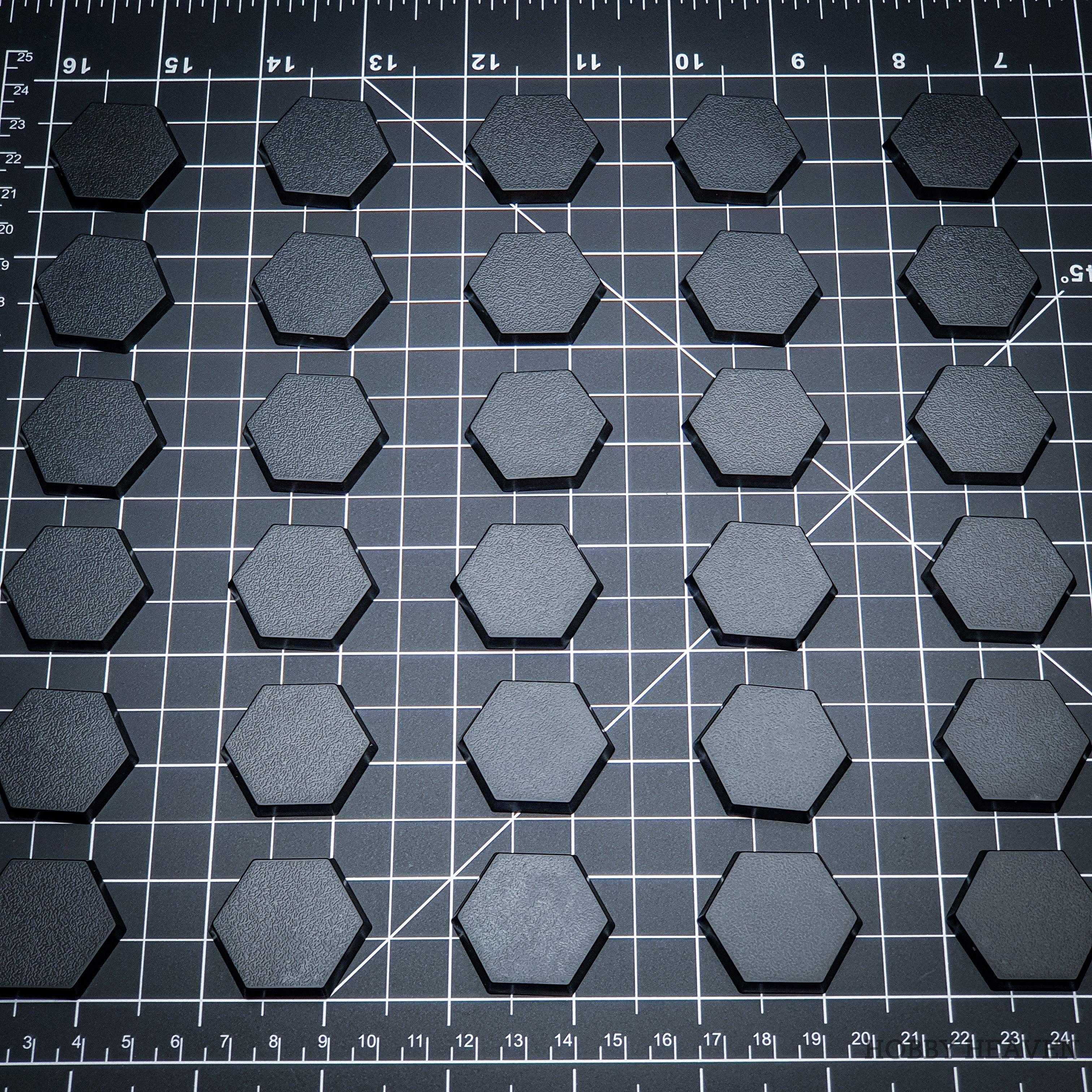 30mm Hexagonal Plain Plastic Bases - Hobby Heaven