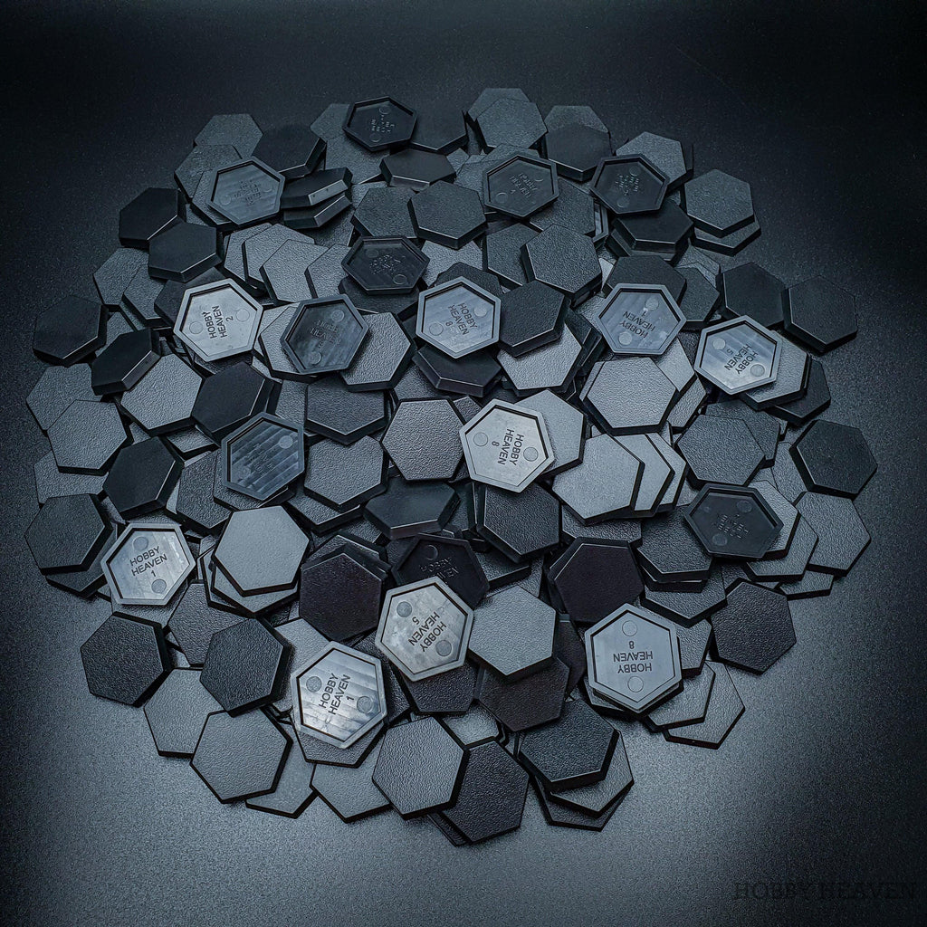 30mm Hexagonal Plain Plastic Bases - Hobby Heaven