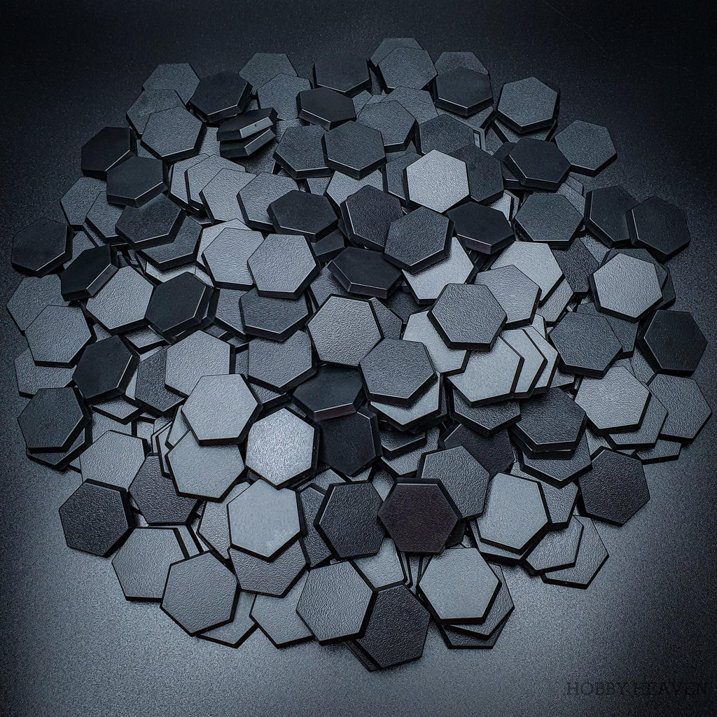 30mm Hexagonal Plain Plastic Bases - Hobby Heaven