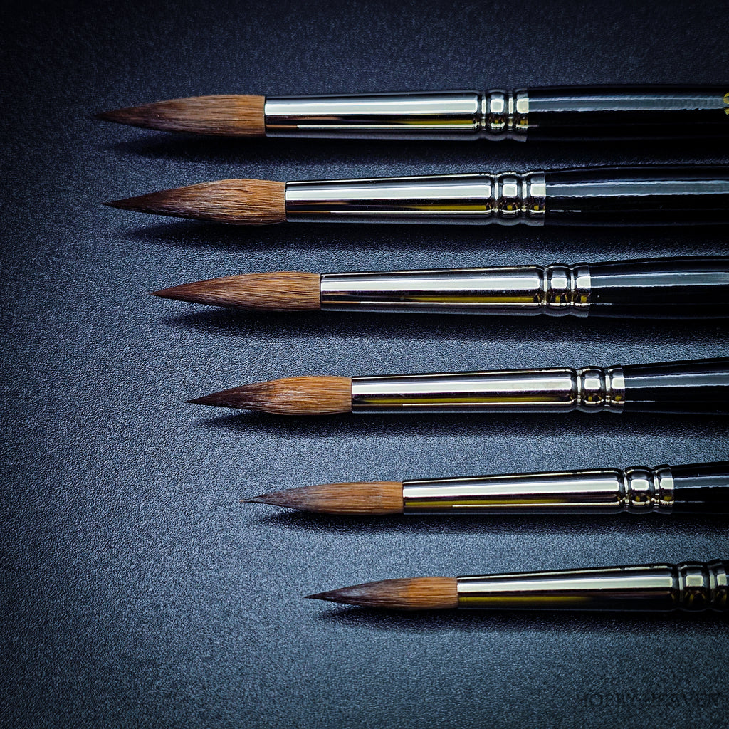 RAPHAËL STRADIVARIUS ROUND BRUSH SYNTHETIC KOLINSKY SABLE EXTRA FINE Tip Short Handle Series 8348 RAPHAËL STRADIVARIUS ROUND BRUSH SYNTHETIC KOLINSKY SABLE EXTRA FINE Tip Short Handle Series 8348