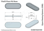 70x25mm Pill Bike Plain Plastic Bases