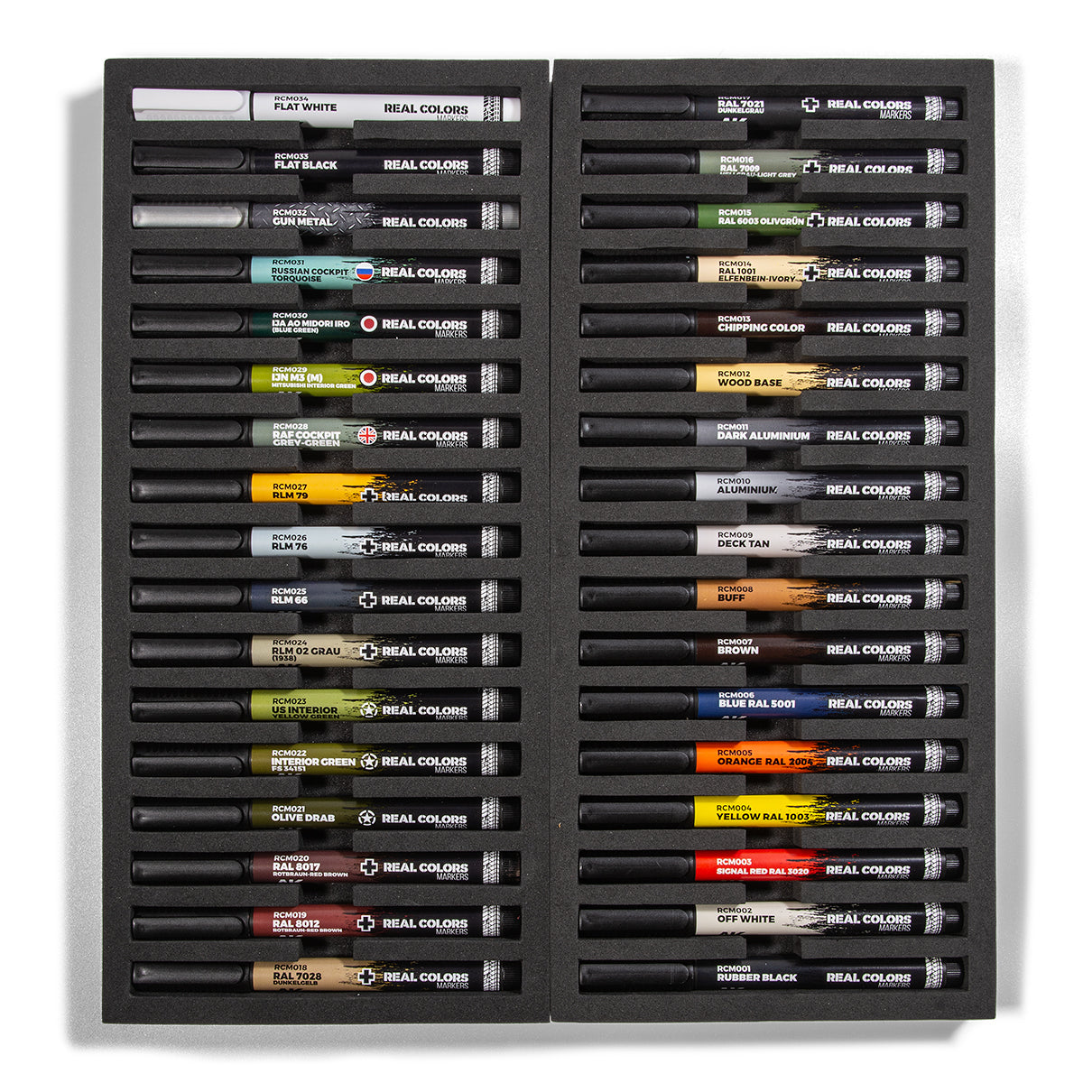 AK Interactive Real Colors Markers – Complete 34-Colour Set (RCM150)