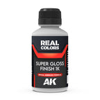 AK Interactive Super Gloss Finish 1K RC705 in a 120ml bottle on a plain background