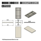 100x50mm | 50x100mm Rectangular Plain Plastic Bases | Versatile Miniature Stands