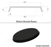 80mm Round Plain Plastic Bases - Hobby Heaven
