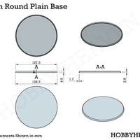 130mm Round Plain Plastic Bases