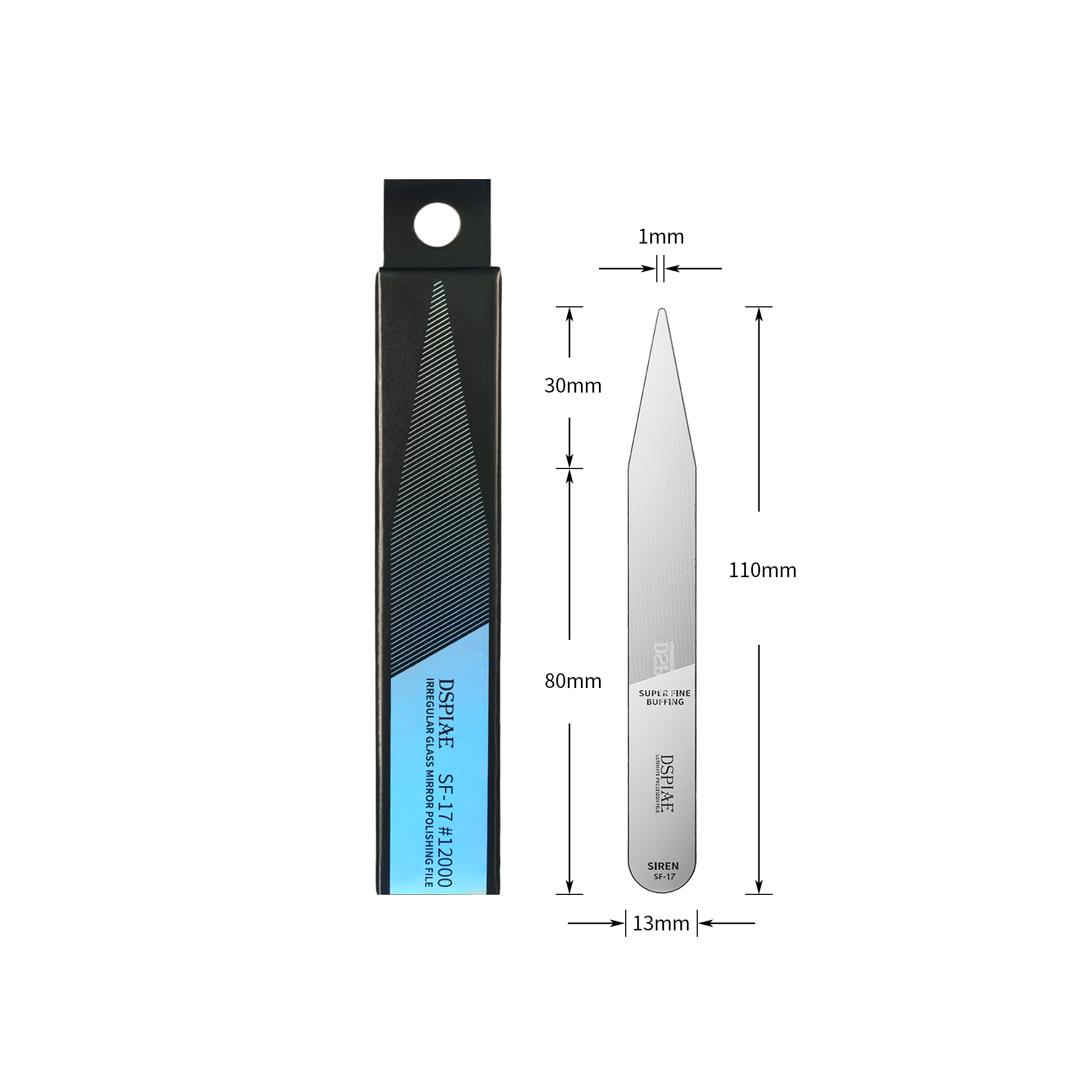 DSPIAE SF-17 Irregular Glass Mirror Polishing File