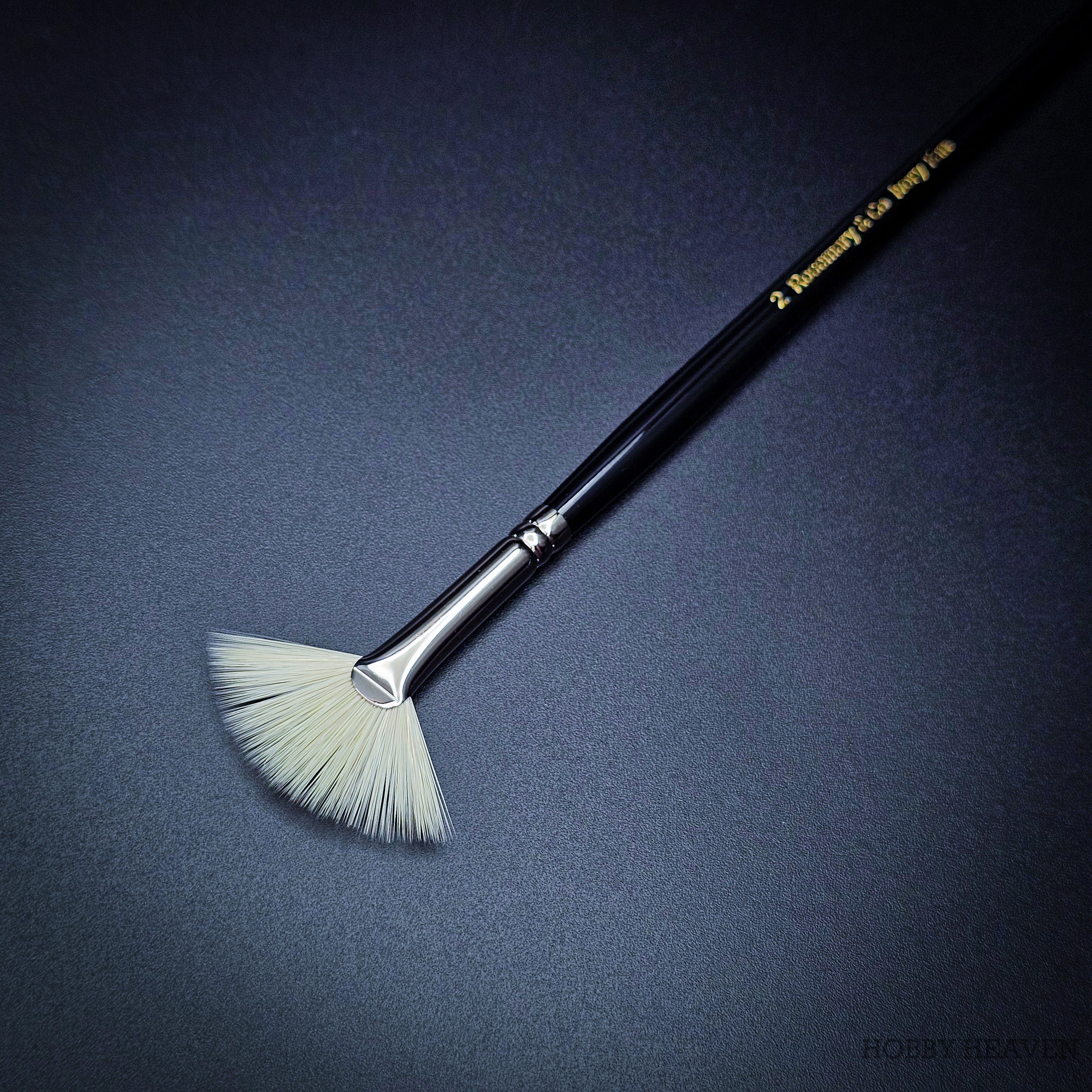 Rosemary & Co Ivory synthetic fan brush, short handle, size 2