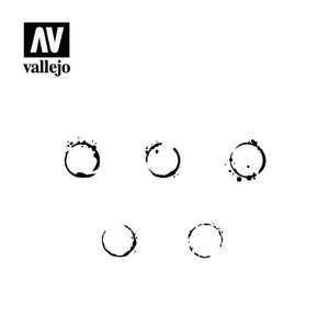 Vallejo Stencils Drum Oil Marks AFV002