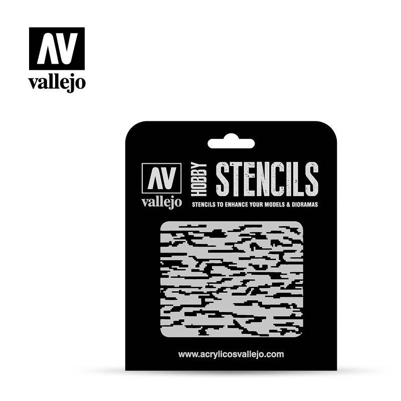 Vallejo Stencils 1:32/35 Pixelated Modern Camo CAM004