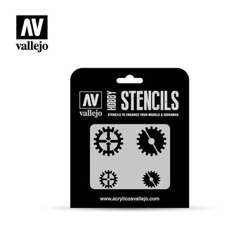 Vallejo Stencils Gear Marks VALST-SF001
