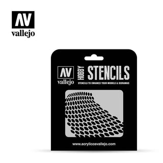 Vallejo Stencils AV Vallejo Stencils -Distorted Honeycomb SF003