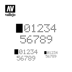 Vallejo Stencils Digital Numbers SF004
