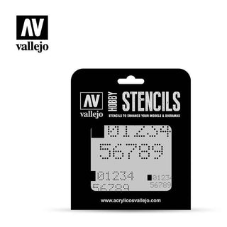 Vallejo Stencils Digital Numbers SF004