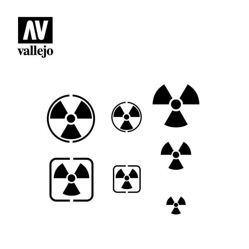 Vallejo Stencils Radioactivity Signs SF005