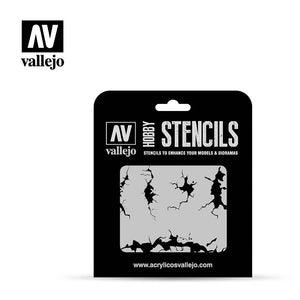 Vallejo Stencils Cracked Wall VALST-TX001