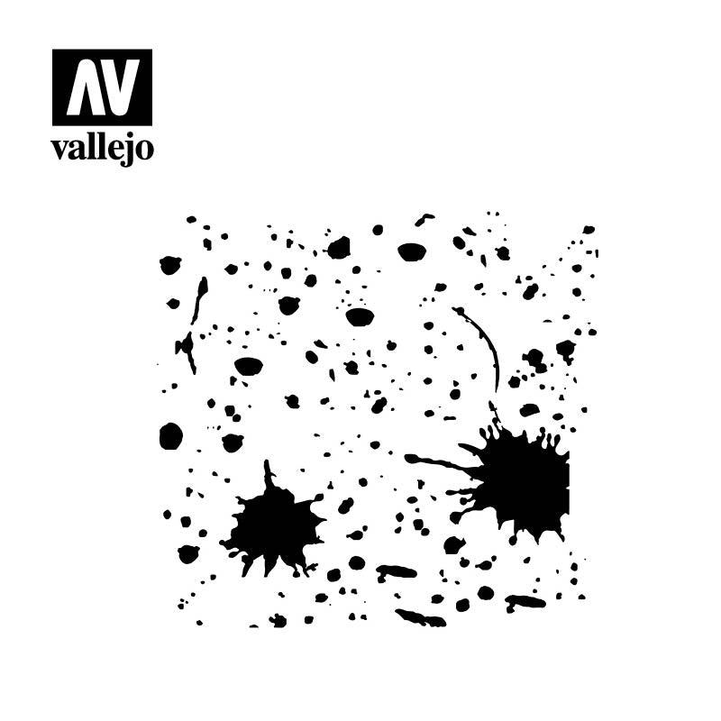 Vallejo Stencils Splash & Stains VALST-TX003