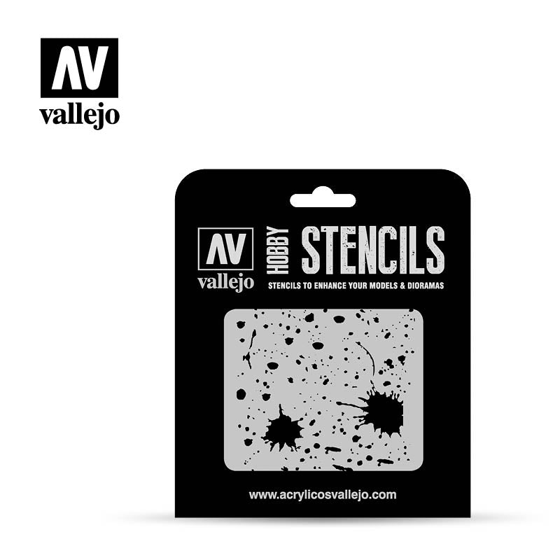 Vallejo Stencils Splash & Stains VALST-TX003