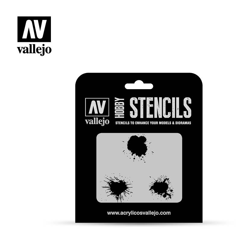 Vallejo Stencils Paint Stains TX005