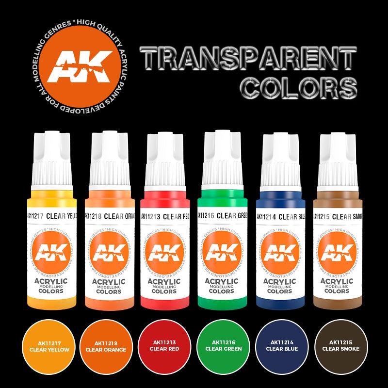 AK Interactive Transparent Colors Set AK11758 - Hobby Heaven