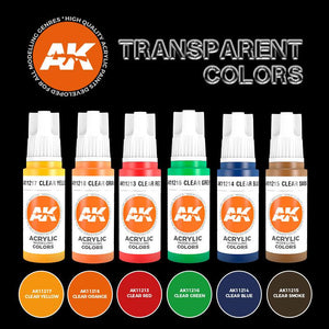 AK Interactive Transparent Colors Set AK11758 - Hobby Heaven