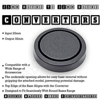 25mm to 32mm Round Base Converter | Professional Gaming Base Adapter
