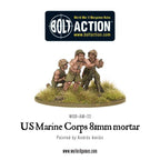 The painted USMC mortar team: crew around the mortar on a round base