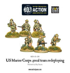 The painted USMC .30 cal machine gun team redeploying