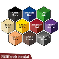The Army Painter Speedpaints 2.0 Starter Set WP8059 – 10x 18ml Paints + Brush
