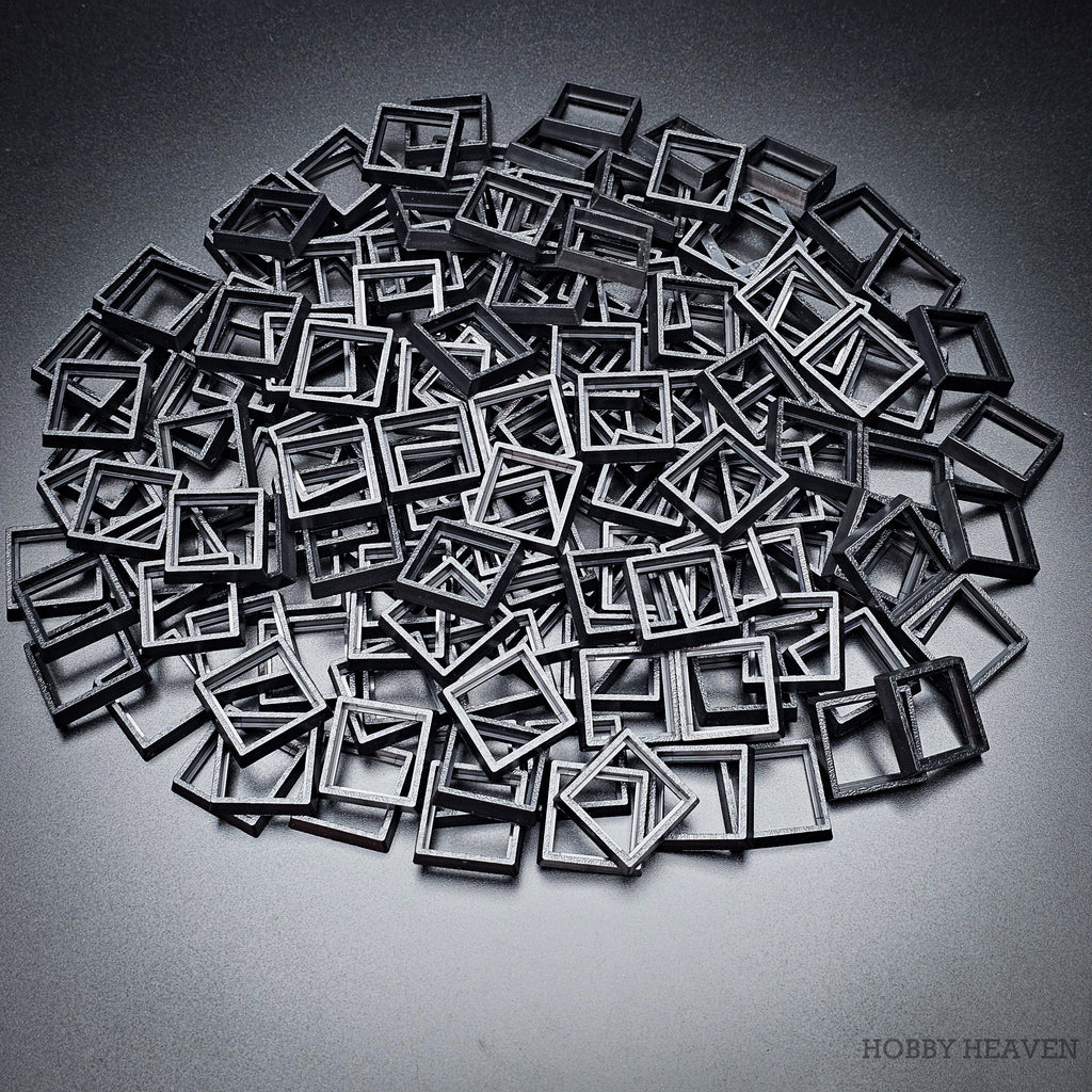 Multiple 20-25mm square base converters showing product texture detail