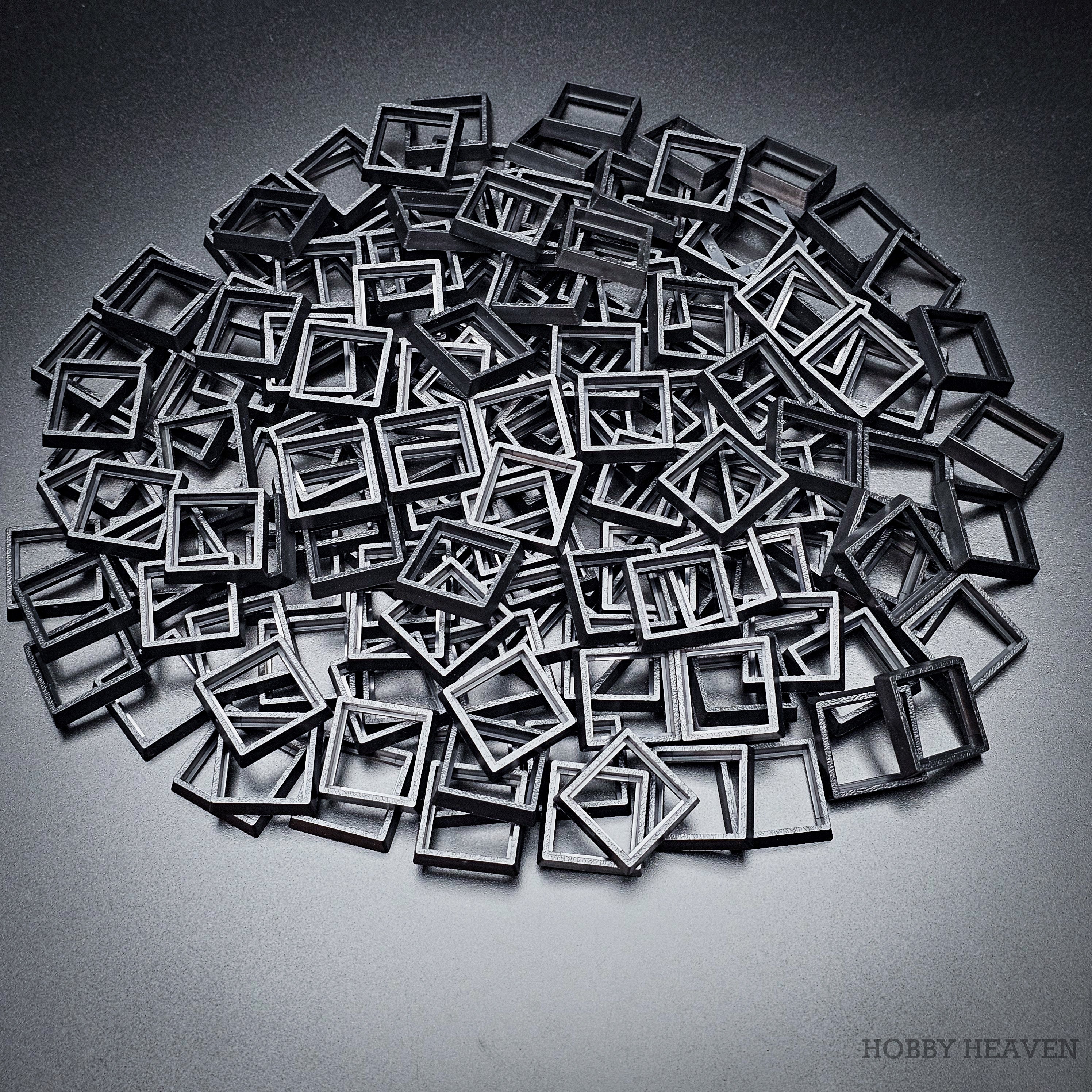Multiple 20-25mm square base converters showing product texture detail