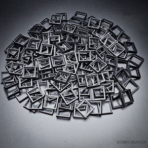 Multiple 20-25mm square base converters showing product texture detail