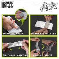 Green Stuff World Air Dry Foam Clay 250g White packaging and product view