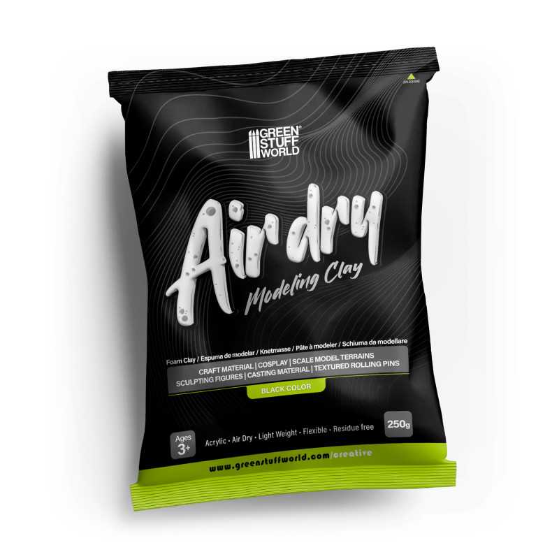 Green Stuff World Air Dry Foam Clay 250g – Black Modeling Clay
