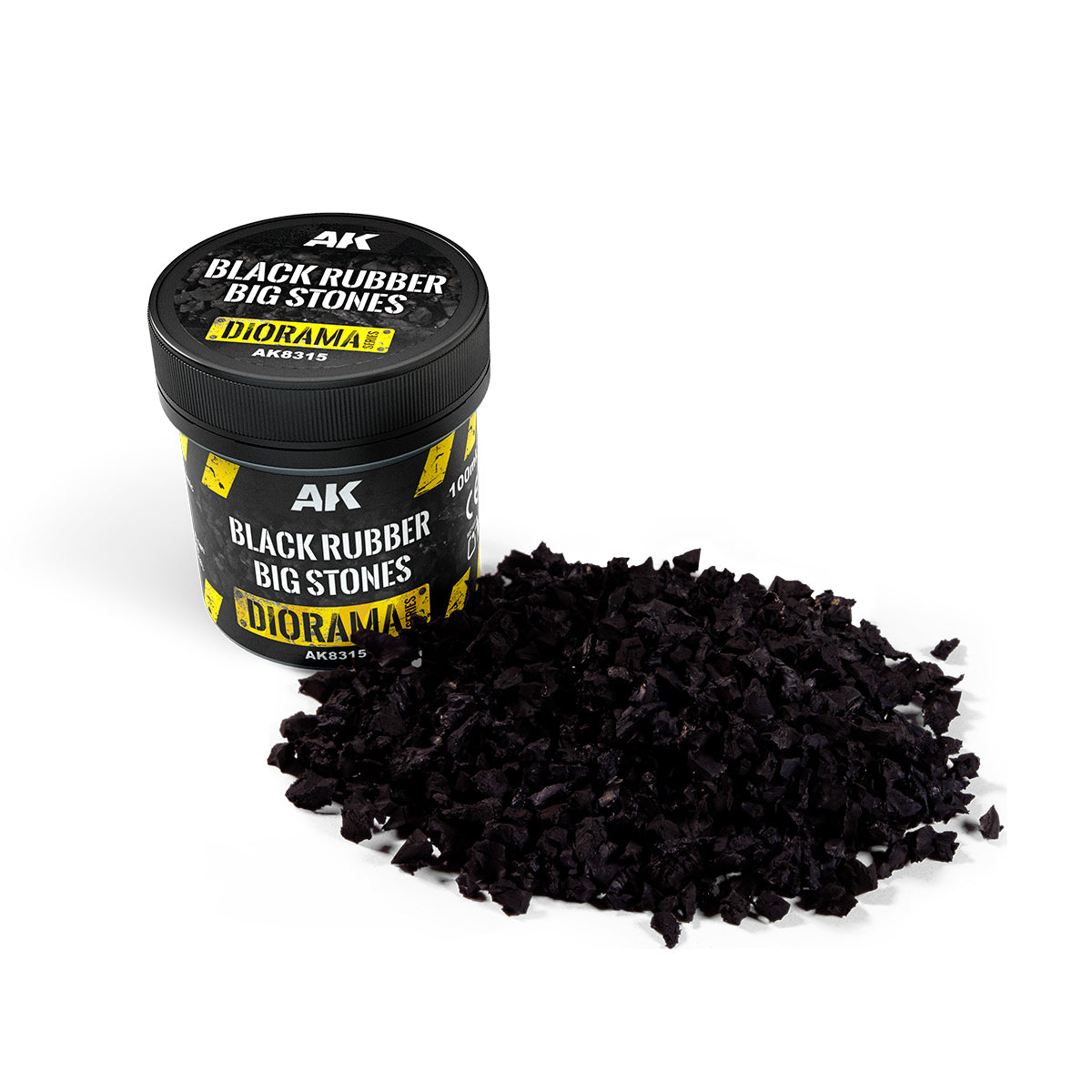 AK Interactive Black Rubber Big Stones diorama terrain stones for scale models and miniatures