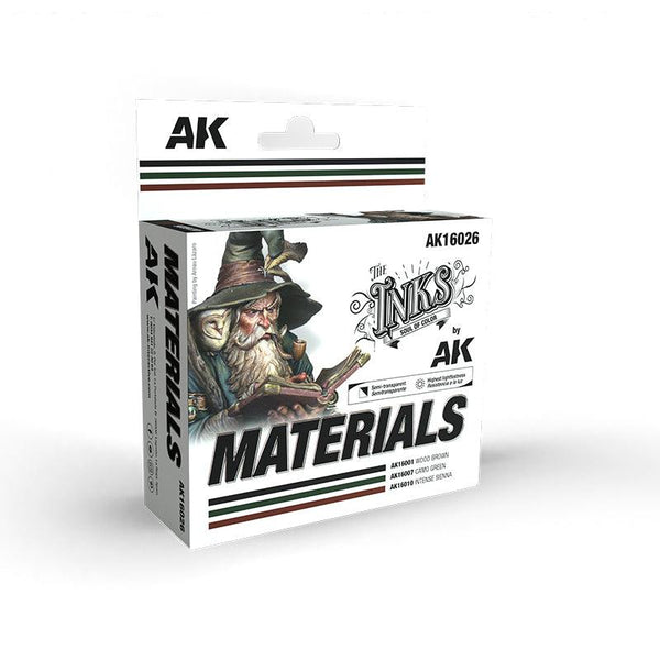 Ak Interactive Acrylic Inks Materials Colors Set 3x30ml AK16026 - Hobby Heaven