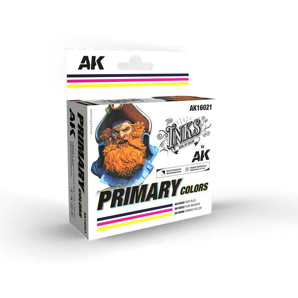 Ak Interactive Acrylic Inks Primary Colors Set 3x30ml AK16021 - Hobby Heaven