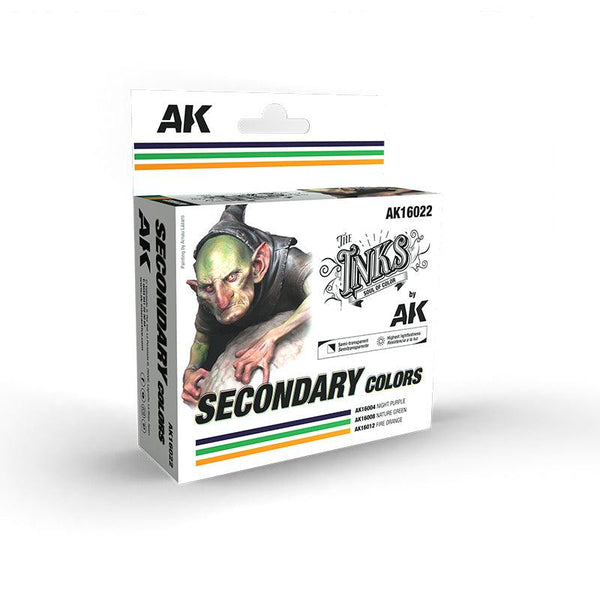 Ak Interactive Acrylic Inks Secondary Colors Set 3x30ml AK16022 - Hobby Heaven