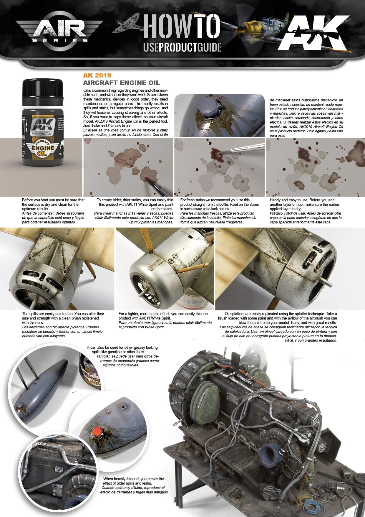 Ak Interactive Aircraft Engine Oil 35ml Air Series Enamel Wash AK2019 - Hobby Heaven